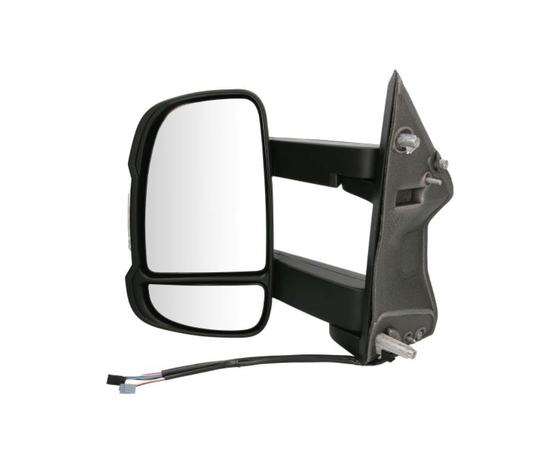 EDA PREMIUM auto Türseitenspiegel Links 8153X9 passend für CITROEN JUMPER 250 2006-2014, elektrisch, beheizt, Chromglas, CONVEX, 2 Anschlüsse, 2 Kabel, 8 Kabel, mit Anzeige, mit Temperatursensor von EDA PREMIUM