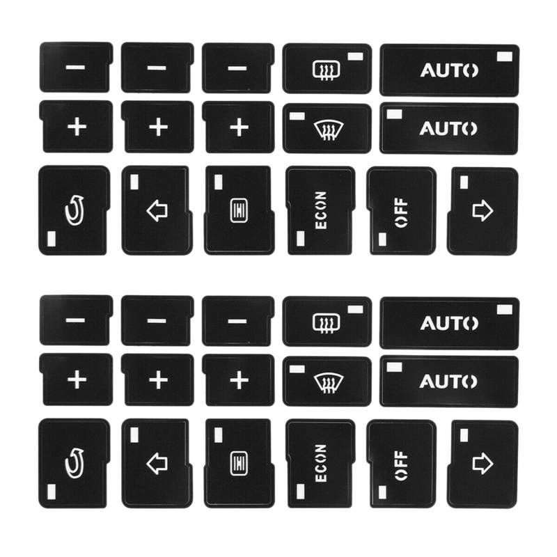 EDAUZVFR Auto Aufkleber Kompatibel Mit Für A4 B6 B7 2000 2001 2002 2003 2004 AC-Klimaautomatikknopf-Reparaturaufkleber-Aufkleber Autoinnenausstattung von EDAUZVFR