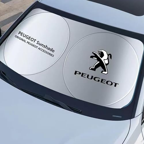 Sonnenschutz Auto Frontscheibe für Peugeot, Faltbar Sonnenschirm Sonnenblende für Windschutzscheibe UV Schutz Frontscheibenabdeckung Auto Zubehör von EDOTJD