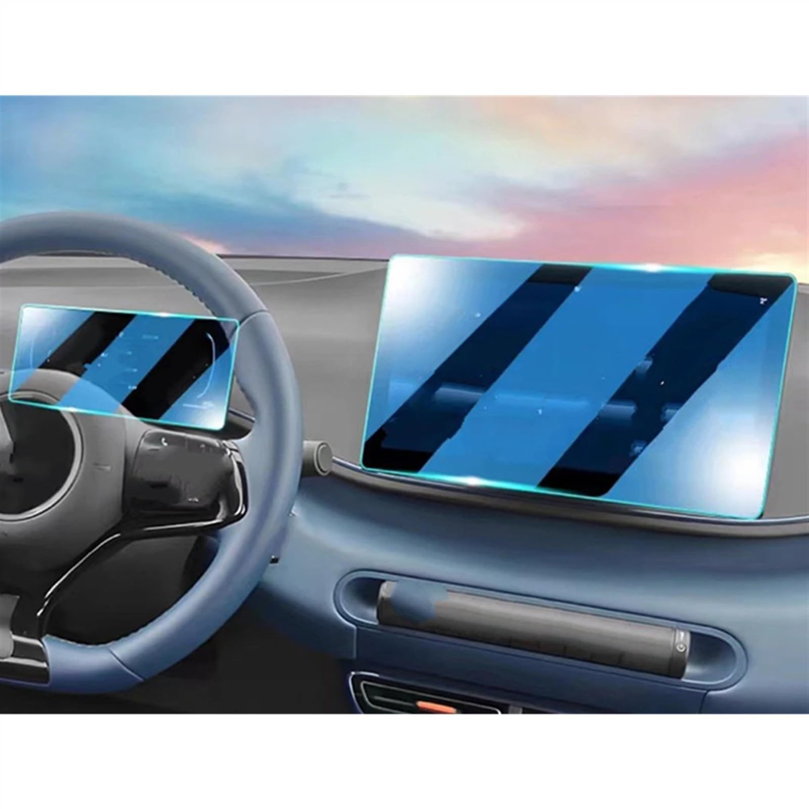 EDSXWUN Auto Navigation Protector Kompatibel Mit BYD Für Segull 2023 2024 Auto-Innenraum-Armaturenbrett-Schutzfolie Displayschutzfolie Aus Gehärtetem Glas Autozubehör(GPS and Dashboard) von EDSXWUN