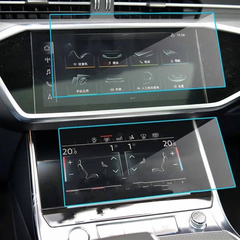 EDSXWUN Auto Navigation Protector Kompatibel Mit Für A6 A7 2019 2020 Auto Innen Center Konsole Transparent Display-schutzfolie Gehärtetem Glas Schutzfolie von EDSXWUN