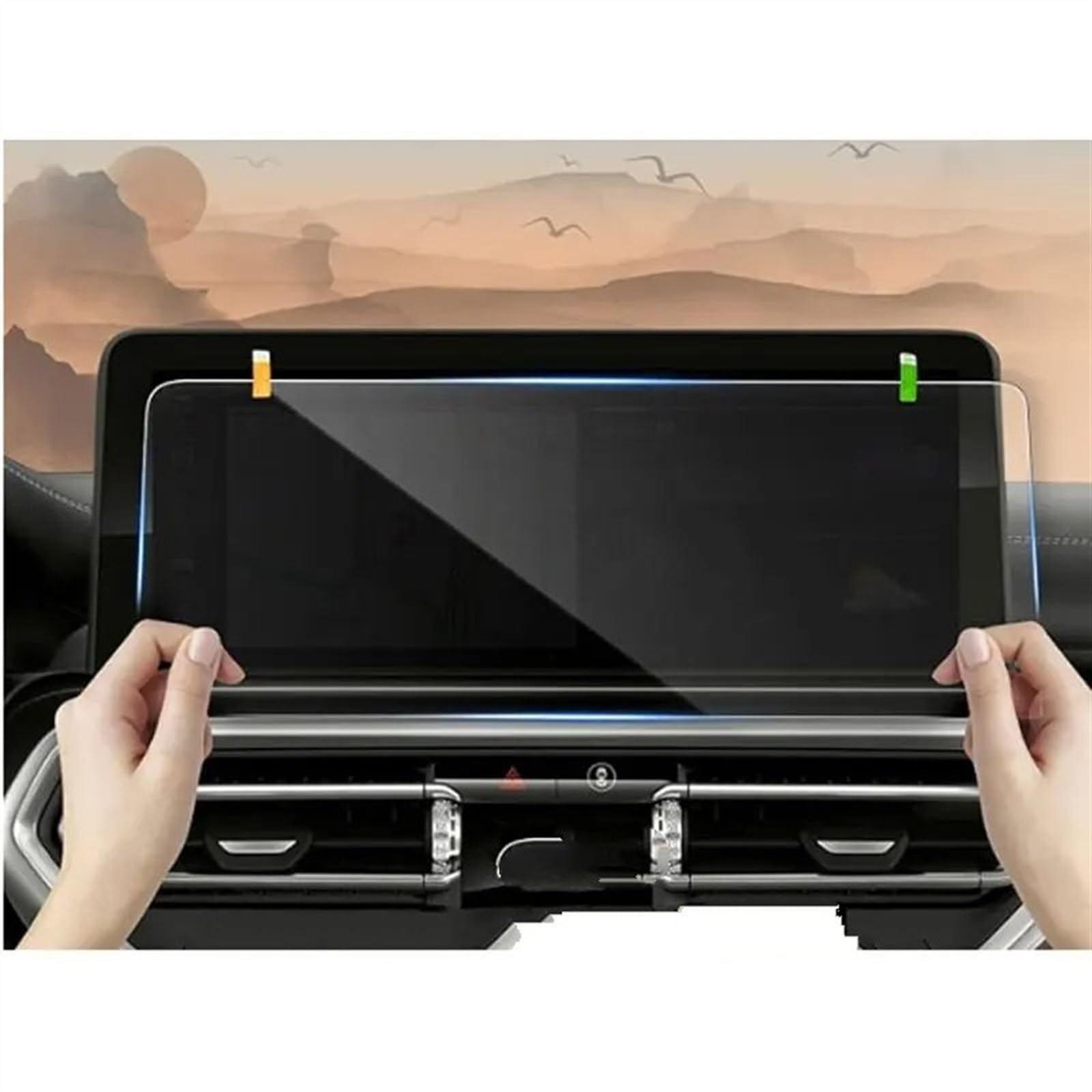 EDSXWUN Auto Navigation Protector Kompatibel Mit Für X3 Für X4 2022 12,3 Zoll Autoinnenraum Mittelkonsole Transparente Displayschutzfolie Armaturenbrett-Schutzfolie von EDSXWUN