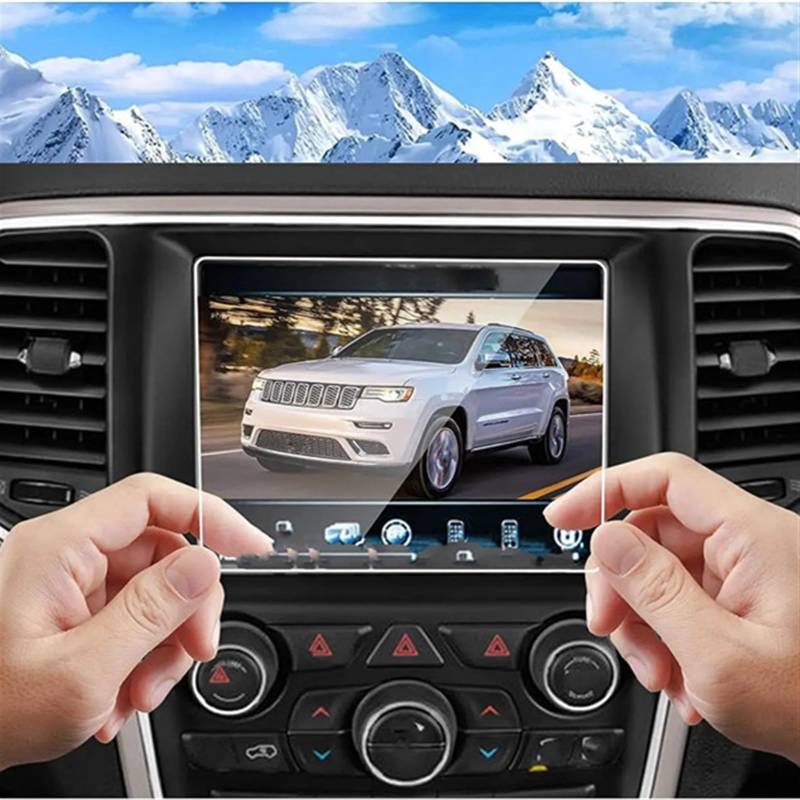 EDSXWUN Auto Navigation Protector Kompatibel Mit Jeep Für Renegade 2014 2015 2016 2017 2018 2019 2020 2021 2022 2023 Auto-Innenraum-Armaturenbrett-Schutzfolie Autozubehör(8.4inch) von EDSXWUN