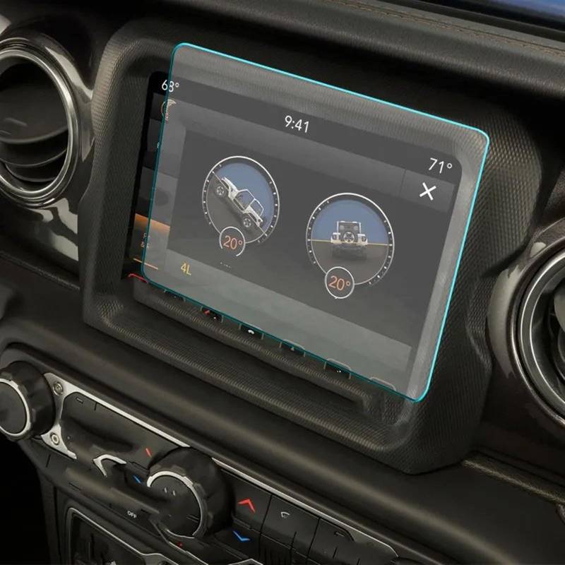 EDSXWUN Auto Navigation Protector Kompatibel Mit Jeep Für Wrangler Jl Für Gladiator Jt 2018 2019 2020 2021 2022 2023 8,4 Zoll Autonavigations-Bildschirmschutzfolienaufkleber von EDSXWUN