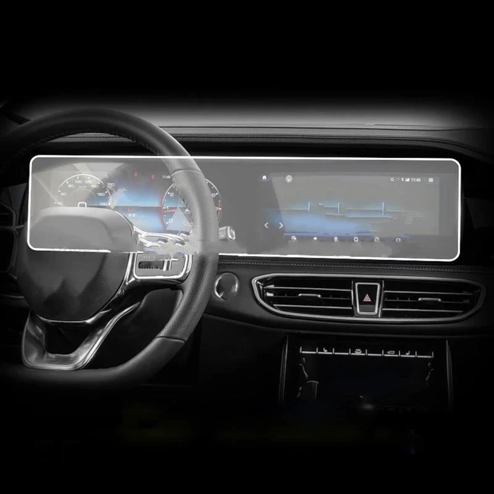 EDSXWUN Auto Navigation Protector Kompatibel Mit Jetour Für X90 Für X95 2020 2021 2022 2023 12,3 Zoll Navigation Display Screen Schutz Film Dashboard Schutz Film von EDSXWUN