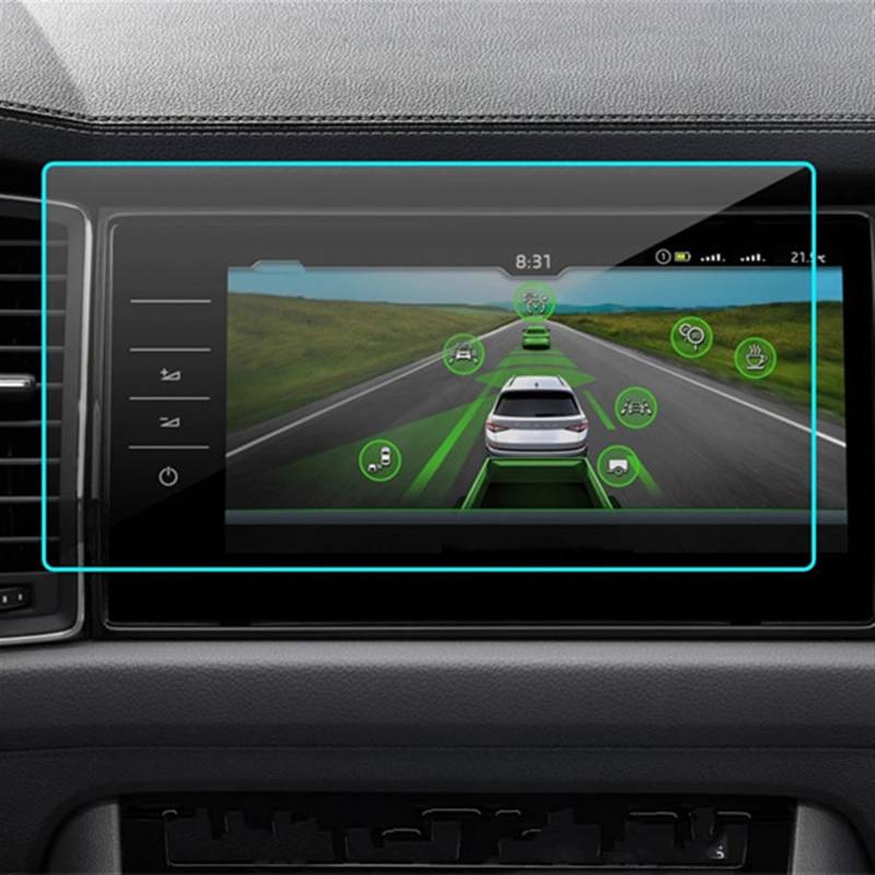 EDSXWUN Auto Navigation Protector Kompatibel Mit Skoda Für Kodiaq 2021 2022 9,2 Zoll Auto-Innenraum-Armaturenbrett-Schutzfolie Auto-Navigations-Schutzfolie Autozubehör von EDSXWUN