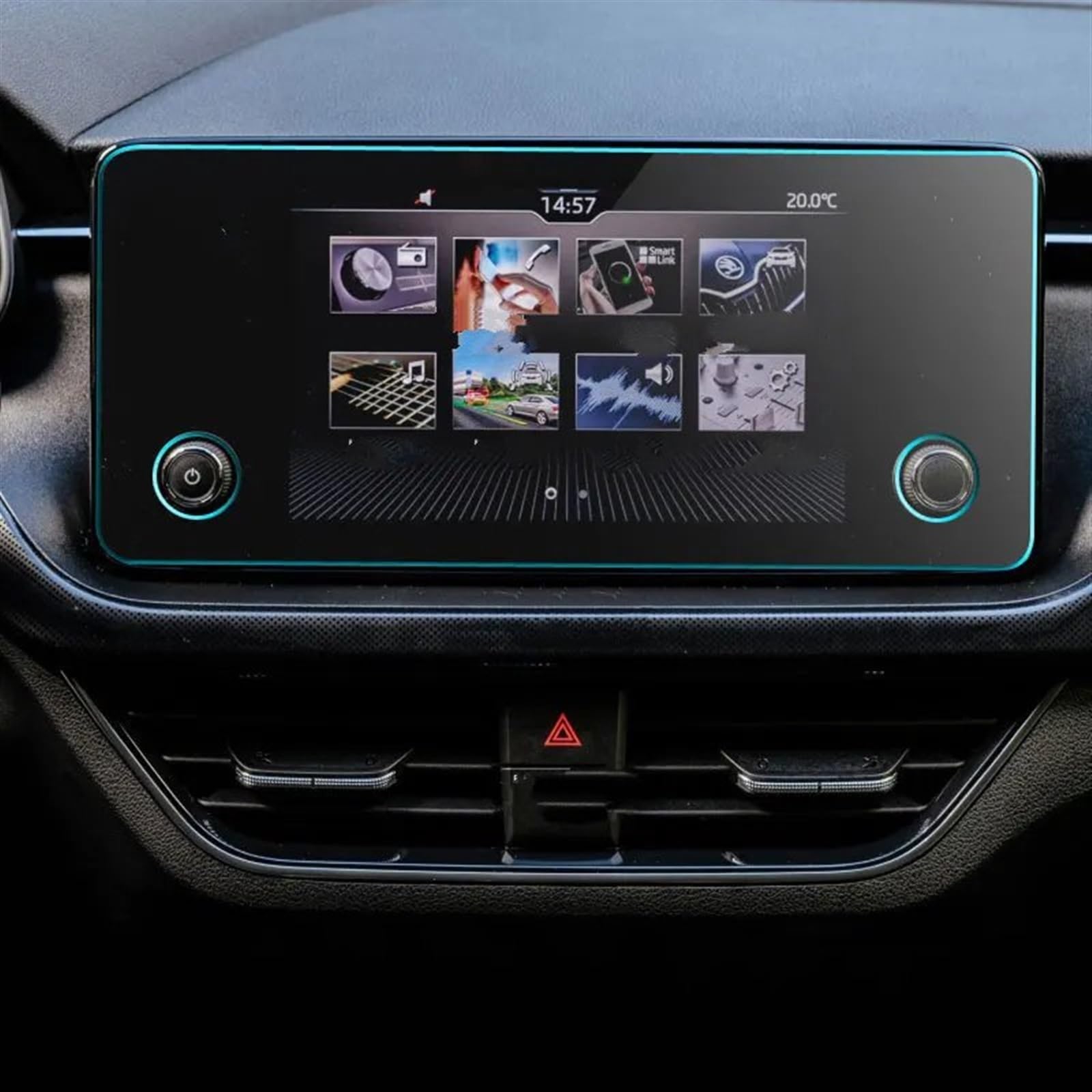 EDSXWUN Auto Navigation Protector Kompatibel Mit Skoda Für Scala Für Bolero 2020 Autonavigationsbildschirm-Schutzfolienaufkleber Armaturenbrett-Schutzfolie Autozubehör von EDSXWUN