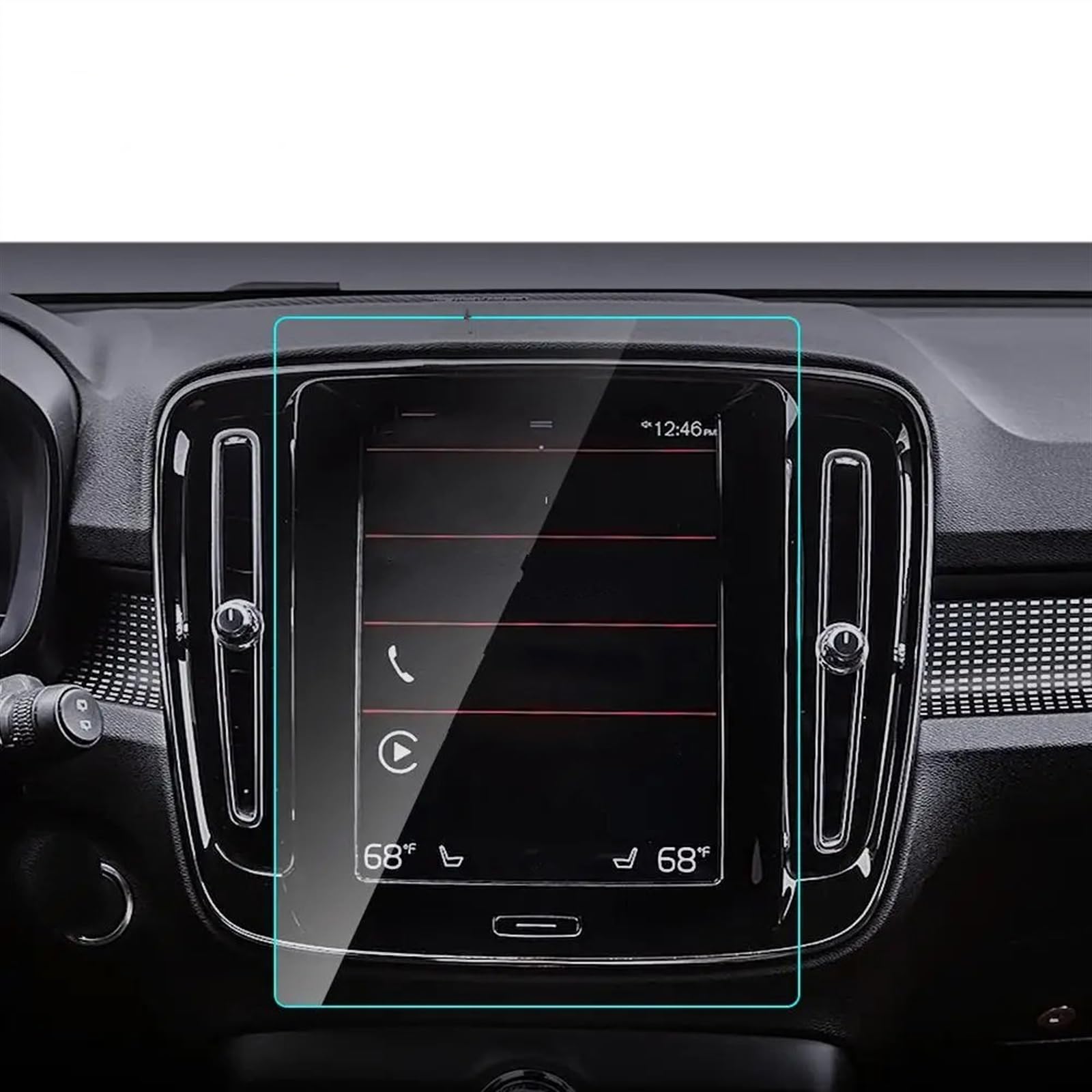 EDSXWUN Auto Navigation Protector Kompatibel Mit Volvo Für Xc40 2018 2019 8,7 Zoll Auto-Innenraum-Armaturenbrett-Schutzfolie Schutzfolie Aus Gehärtetem Glas Autozubehör von EDSXWUN