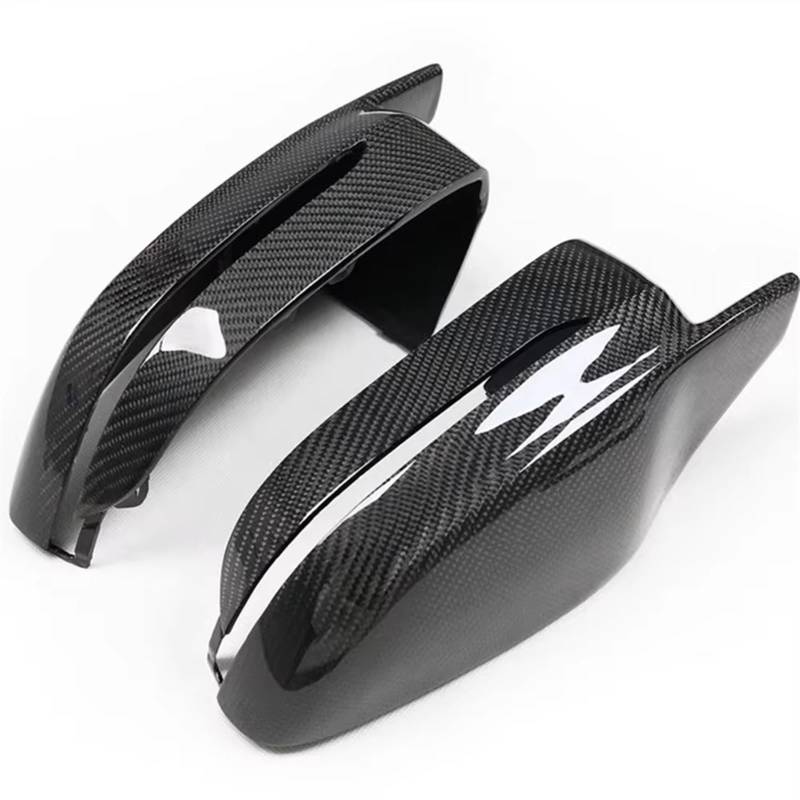 EDSXWUN Auto Spiegelkappen Kompatibel Mit Für 4er-Serie G22 G23 2020 2021 2022 2023 Spiegelabdeckung M Style Carbon Fiber Ersatz Außenrückansicht Kappe Clip On(Right Hand Drive) von EDSXWUN