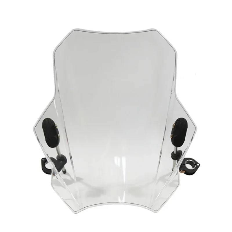 EDSXWUN Motorrad Windschild Für Cb650r Für Bajaj Für Dominar 400 Für Crf1000L Für Africa Für Twin Universal Motorrad Windschutz Windschutz Bildschirm Deflektor(Transparent) von EDSXWUN