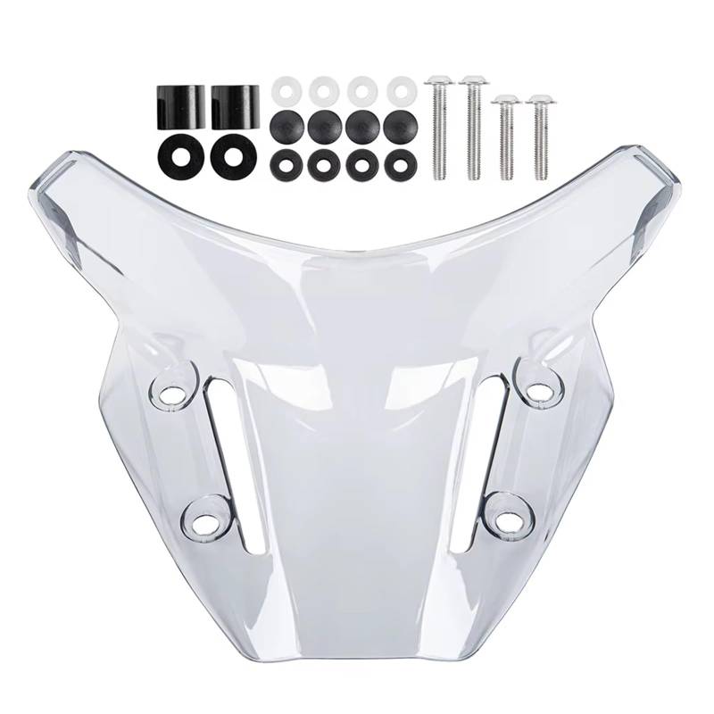 EDSXWUN Motorrad Windschild Für MT09 2021 2022 2023 Motorrad Frontscheibe Wind Zubehör Windschutzscheibe Windschutz Air Deflektor Teile Schallwand Spoiler(Light Smoke) von EDSXWUN