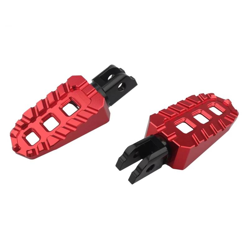 EDSXWUN Motorradpedal Für Sport Für Glide FLSB 107 Für Sportster S Für Deluxe FLDE Für Breakout FXBR 107 Für Street Bob FXBB Motorrad Vordere Fußrasten Pedale Adapter(Red) von EDSXWUN