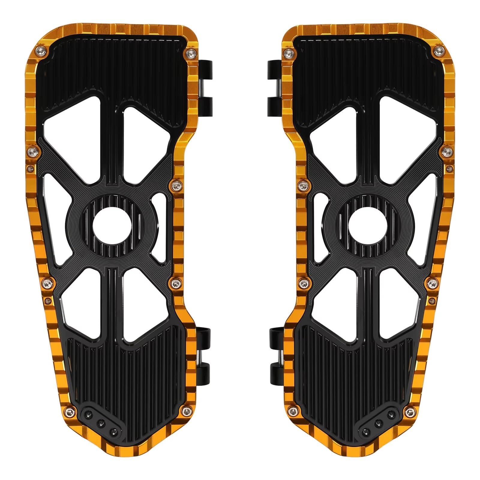 EDSXWUN Motorradpedal Für Touring 2009 2010 2011 2012 2013 2014 2015 2016 2017 2018 2019 2020 2021 2022 2023 2024 Motorrad Fahrer Trittbrett Trittbrett Fußrasten(Yellow1) von EDSXWUN