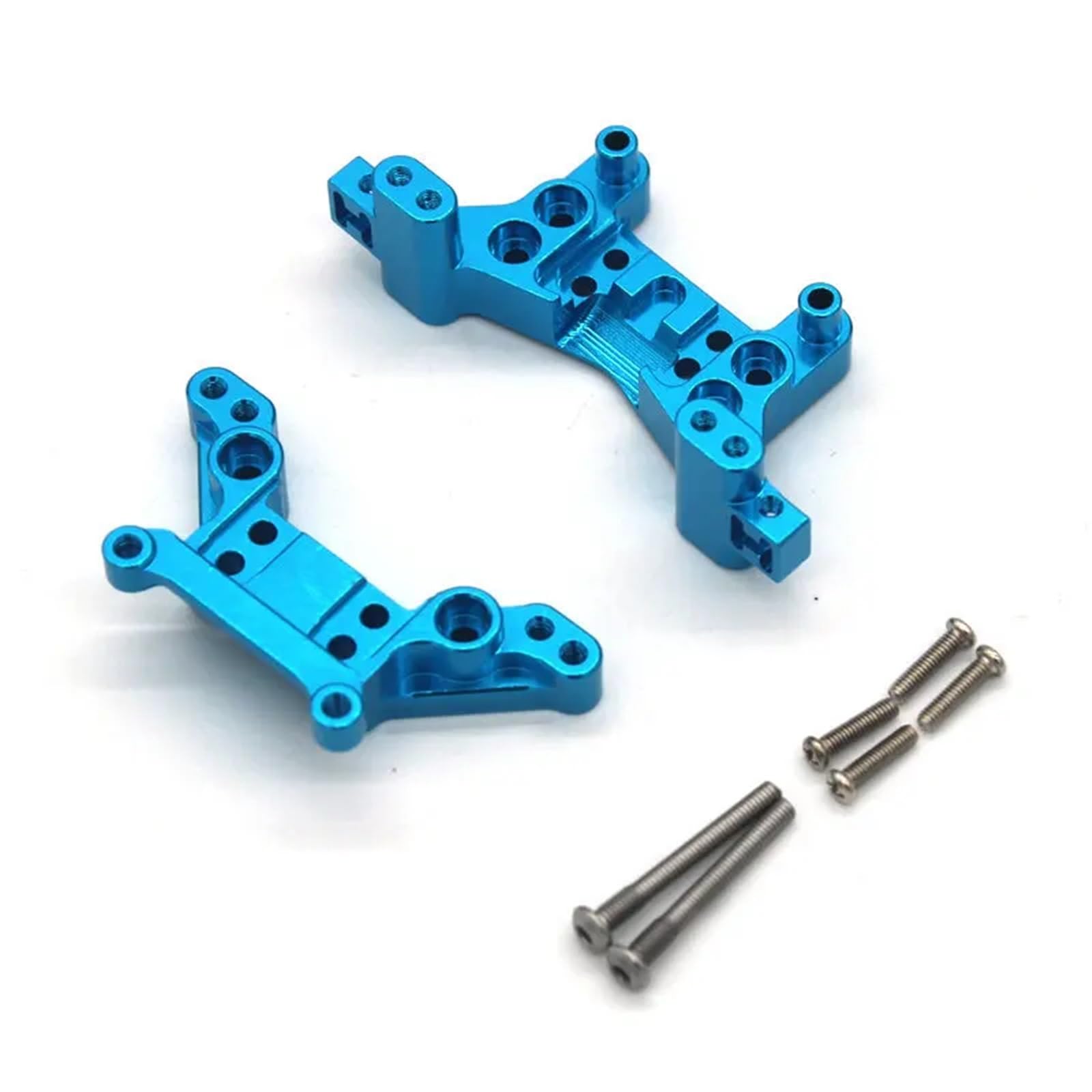 For MJX fort Hy-per Go 1/14 16207 16208 16209 16210 H16 H16BM Rc Auto Teile Vorne Und Hinten metall Stoßdämpfer Halterung(Blauw) von EEQANAO