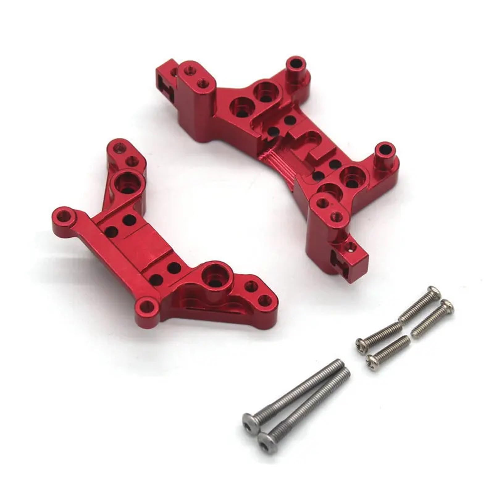 For MJX fort Hy-per Go 1/14 16207 16208 16209 16210 H16 H16BM Rc Auto Teile Vorne Und Hinten metall Stoßdämpfer Halterung(Rood) von EEQANAO