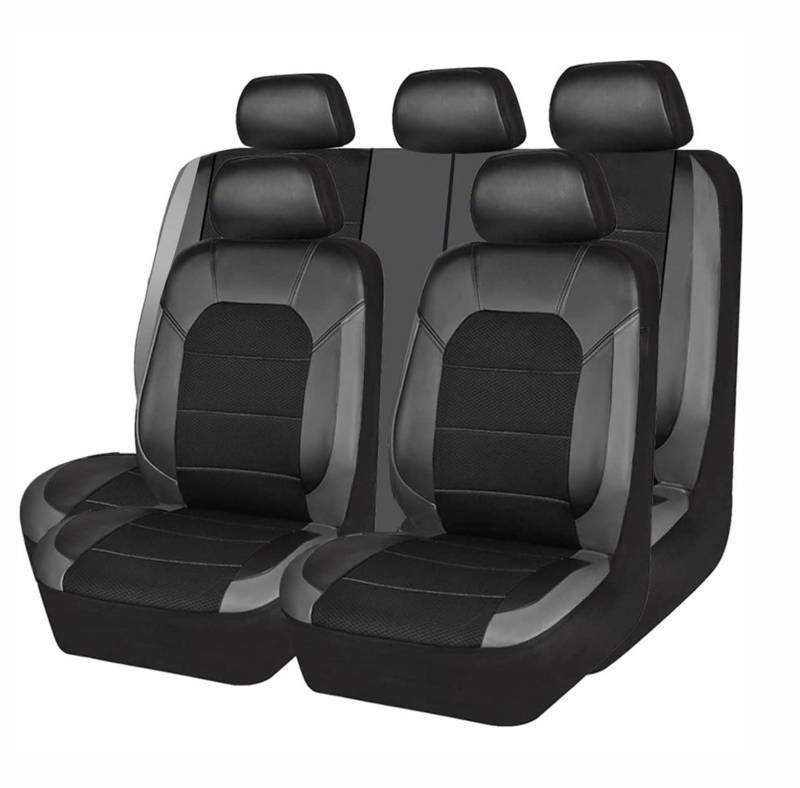 EESWCSZZ3 9-Teiliges Autositzbezug-Set Für Renault Scenic III (5-Seats) 2011 2012 2013 2014 2015, Vollständiger Schutz Für Vorder- und Rücksitze, Atmungsaktiv, rutschfest,Grey von EESWCSZZ3