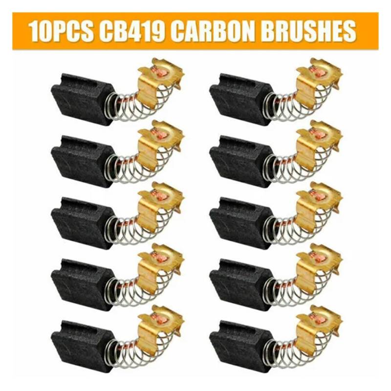 10pcs Carbon Brushes Graphite Brushes For Motors Tools Angle Grinder GA5030 CB325 / 459/303/419/203 EFDSVUHE(CB419) von EFDSVUHE