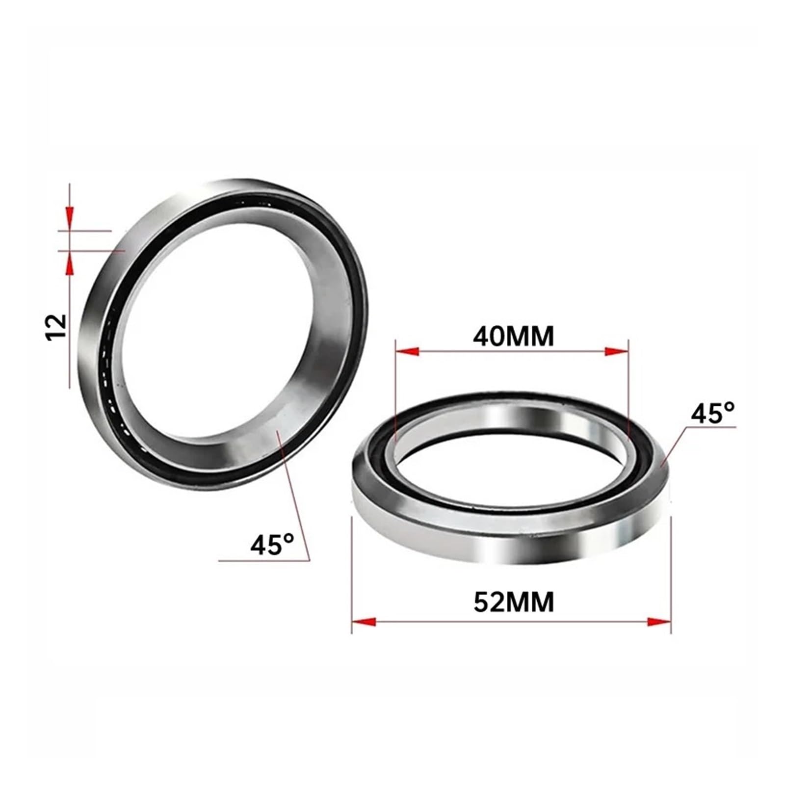 1PCS T808 40X52X12 45°x45° Bicycle Front Folding Bearing Center Shaft Bicycle Bowl Group Bearing EFDSVUHE von EFDSVUHE