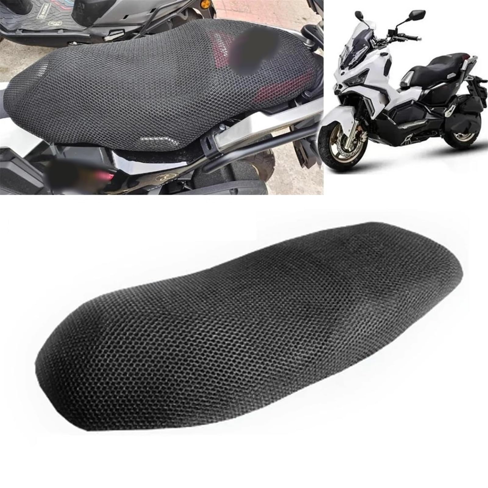 EGAGZDXG Sitzbezug Motorrad 3D Atmungsaktive Sonnenschutz Mesh Schutz Kissen Für SYM ADX125 ADV 125 Nylon Stoff Sattel Sitz Abdeckung von EGAGZDXG