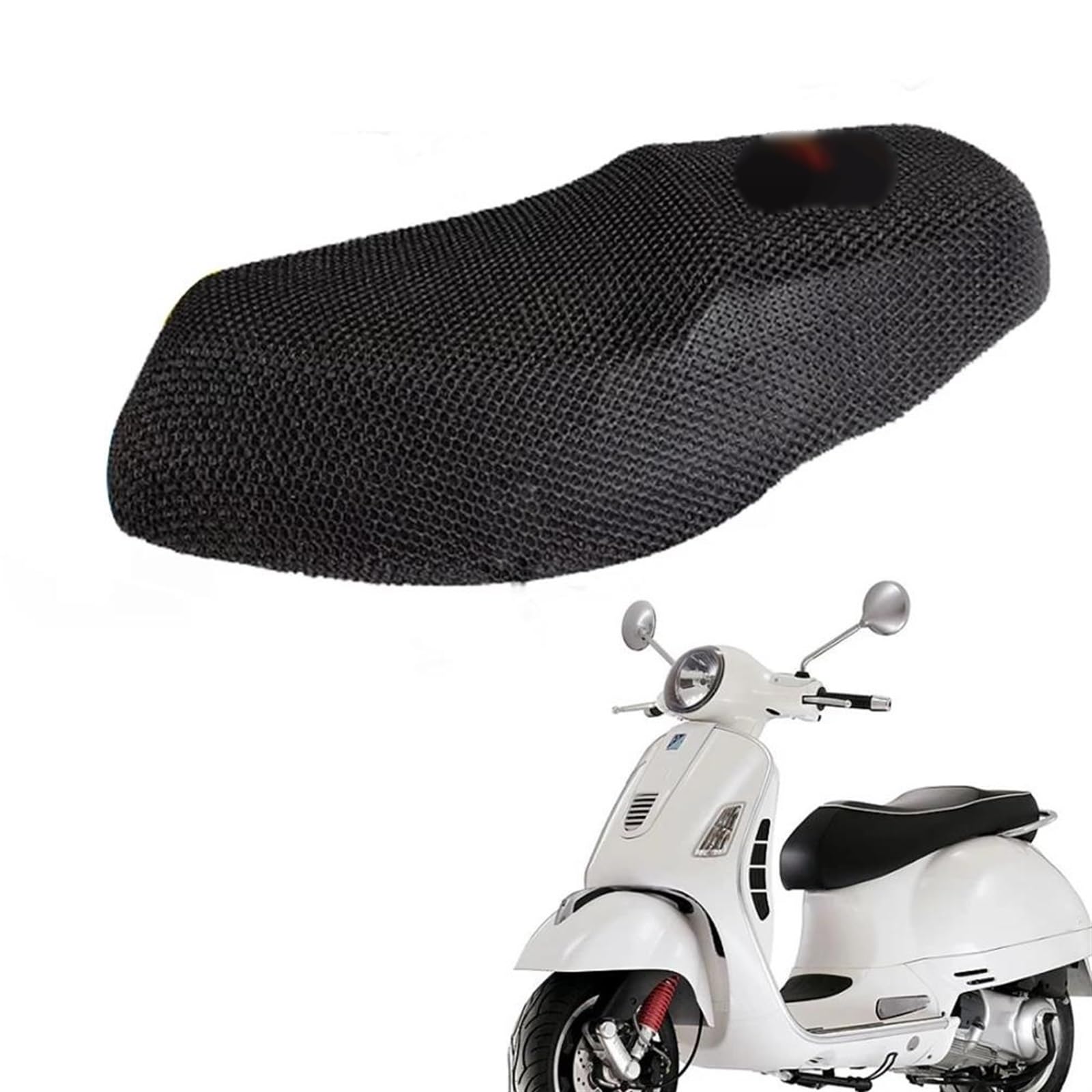 EGAGZDXG Sitzbezug Motorrad 3D Atmungsaktive Sonnenschutz Mesh Schutz Kissen Für Vespa Spring LX 150 GTS GTV 300 Nylon Stoff Sattel Sitz Abdeckung von EGAGZDXG