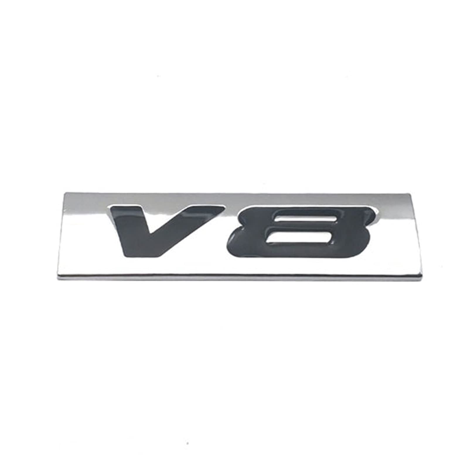 EGEWYVYBC Auto Aufkleber Metall V6 Motor Logo Emblem Trunk Sport Turbo Abzeichen Aufkleber Autozubehör(Silver With B) von EGEWYVYBC