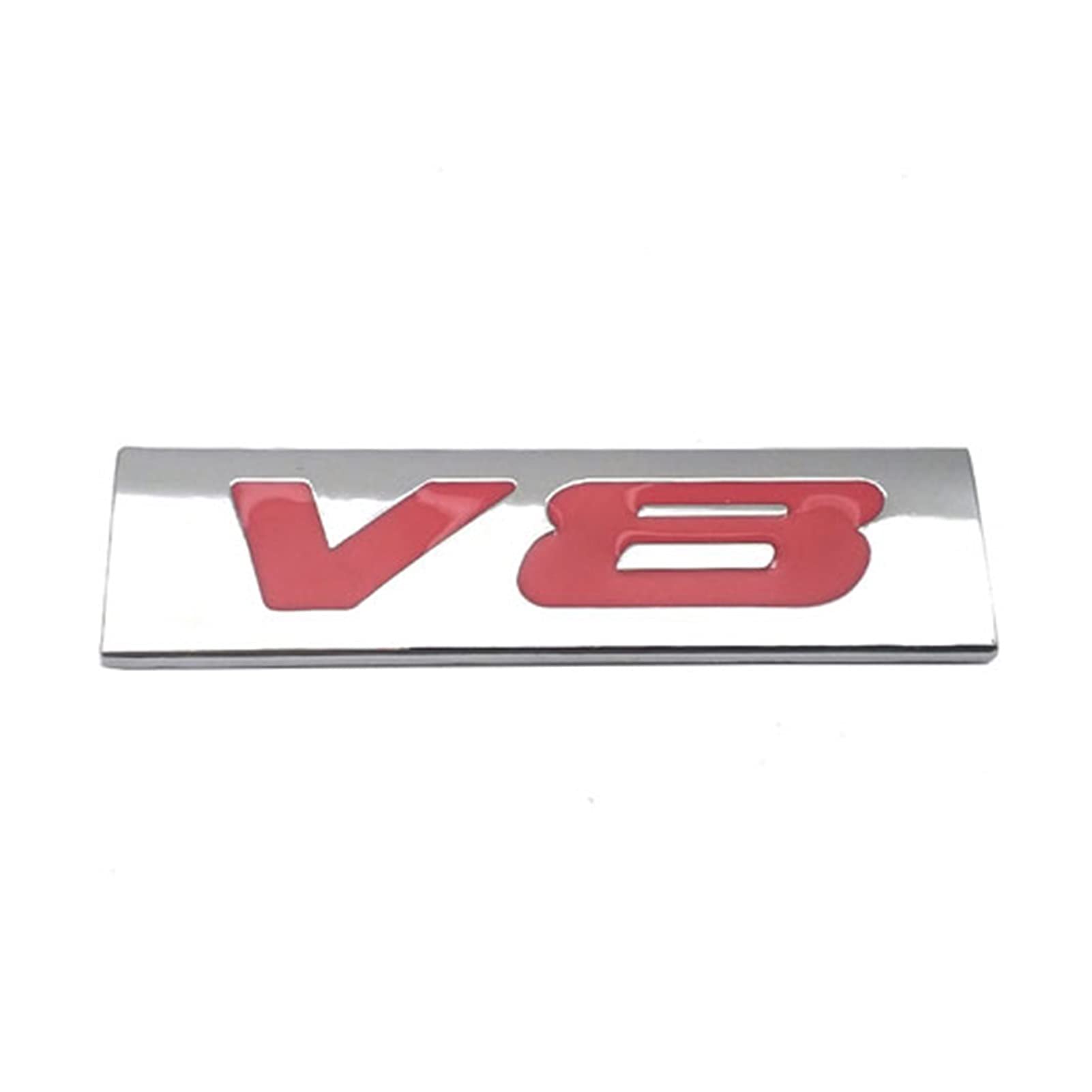 EGEWYVYBC Auto Aufkleber Metall V6 Motor Logo Emblem Trunk Sport Turbo Abzeichen Aufkleber Autozubehör(Silver With R) von EGEWYVYBC