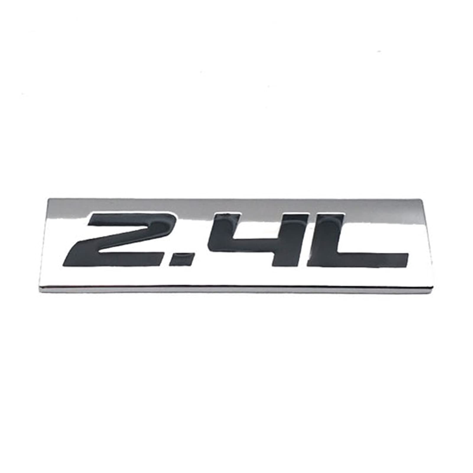 EGEWYVYBC Auto Styling 2.4L Logo Emblem Seite Türaufkleber Metallabzeichen Aufkleber Autozubehör(Silver With B) von EGEWYVYBC