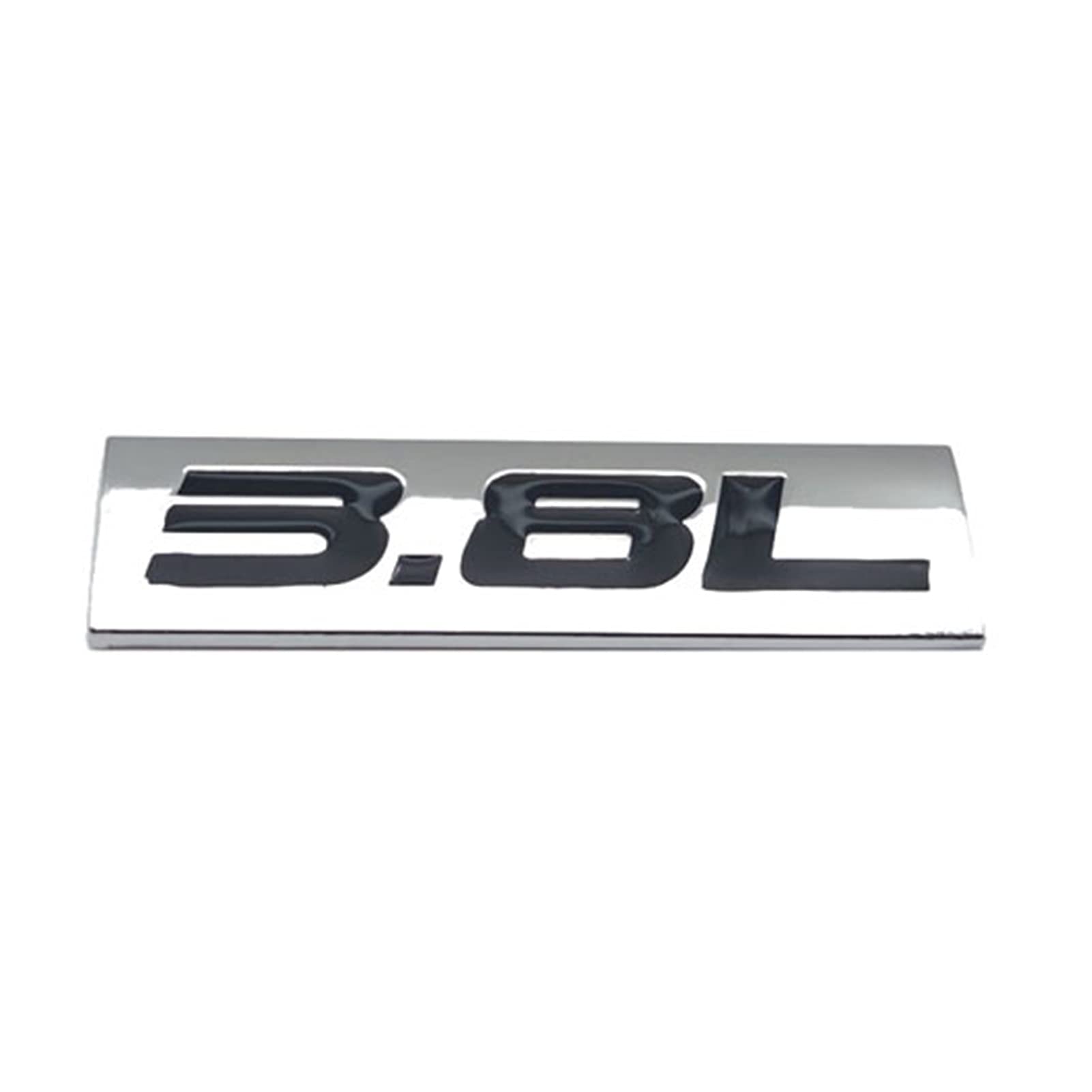 EGEWYVYBC Auto Styling 3.8L Logo Emblem Side Sport Turbo Abzeichen Aufkleber Aufkleber Zubehör(Silver With B) von EGEWYVYBC