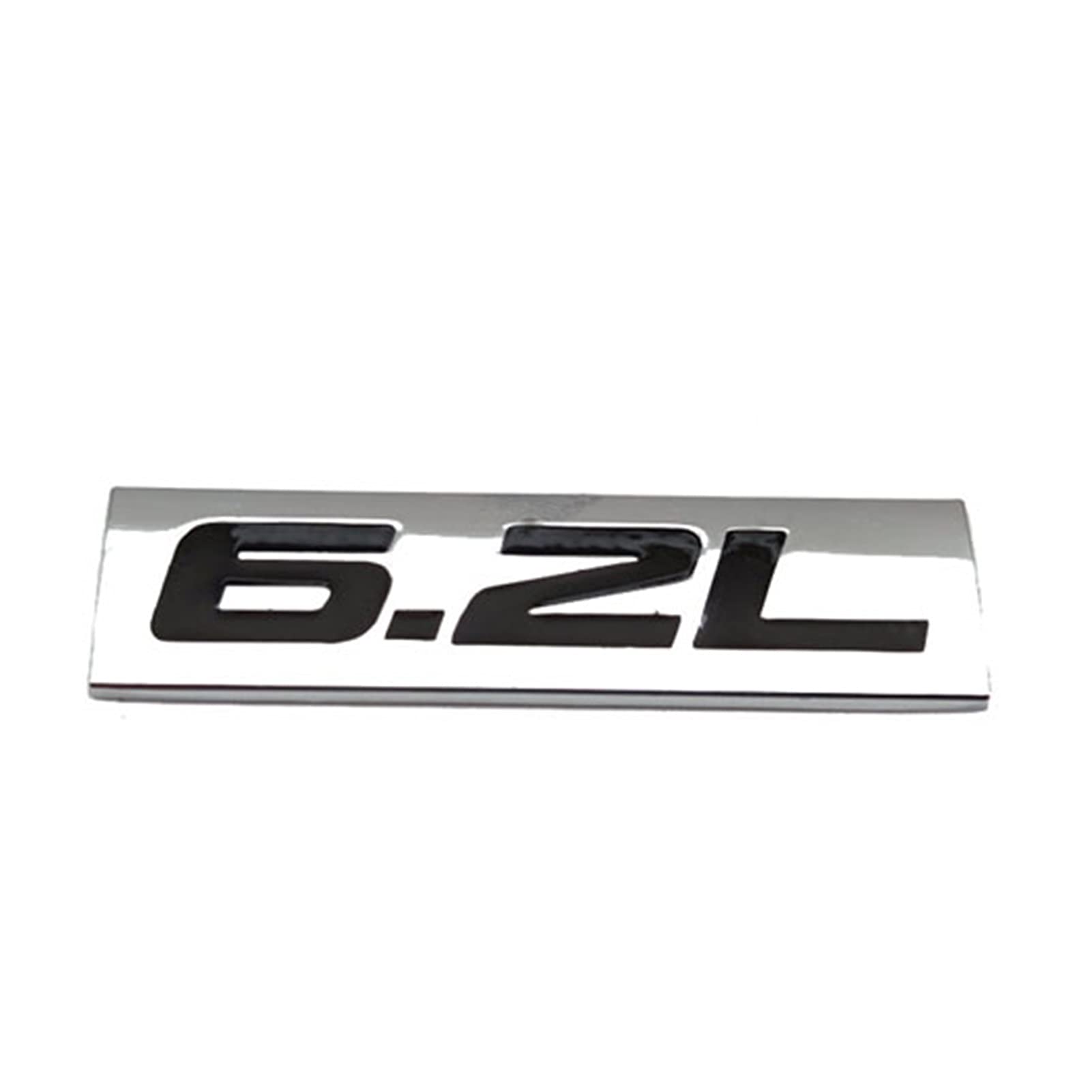 EGEWYVYBC Auto Styling 6.2L Logo Emblem Metall Flügel Tür Abzeichen Kofferraum Aufkleber Aufkleber Zubehör(Silver With B) von EGEWYVYBC