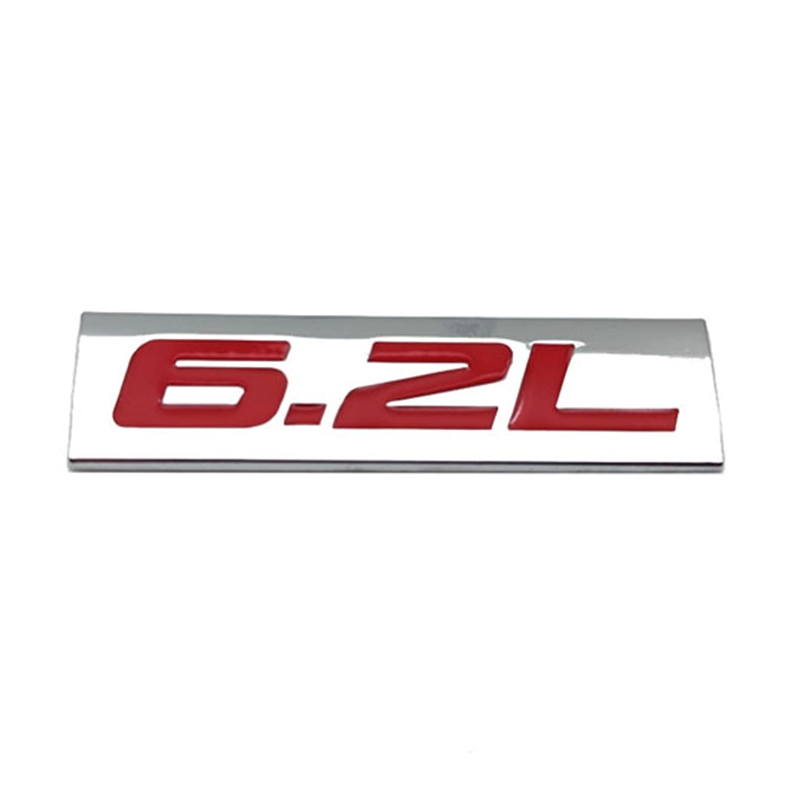 EGEWYVYBC Auto Styling 6.2L Logo Emblem Metall Flügel Tür Abzeichen Kofferraum Aufkleber Aufkleber Zubehör(Silver With R) von EGEWYVYBC