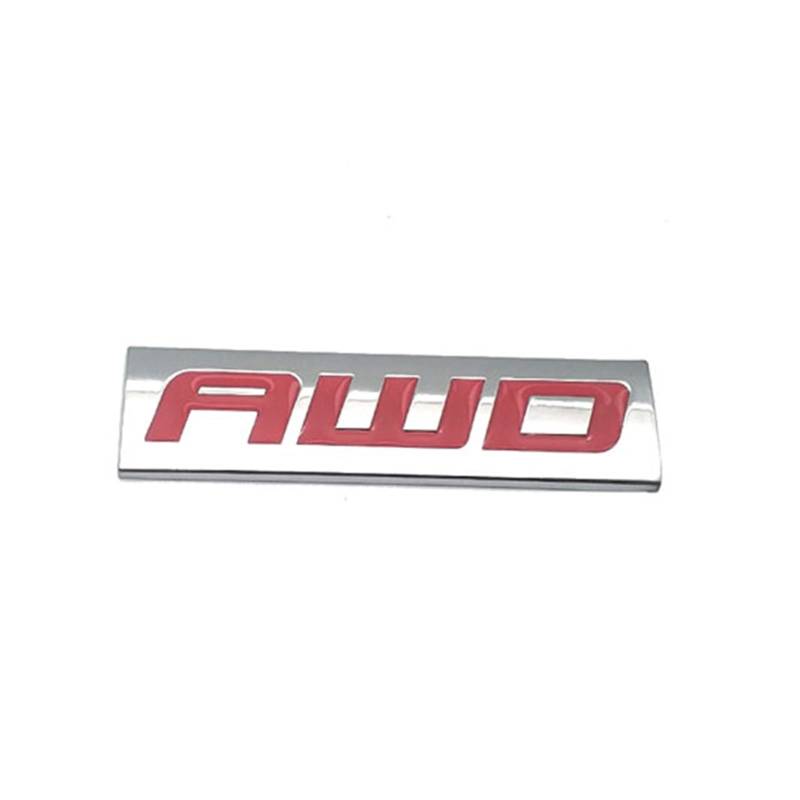 EGEWYVYBC Auto Styling Metall 4 Radantrieb Awd. Brief Logo Emblem Aufkleber Aufkleber Autozubehör Kompatibel for Toyota Off Road(Silver With R) von EGEWYVYBC