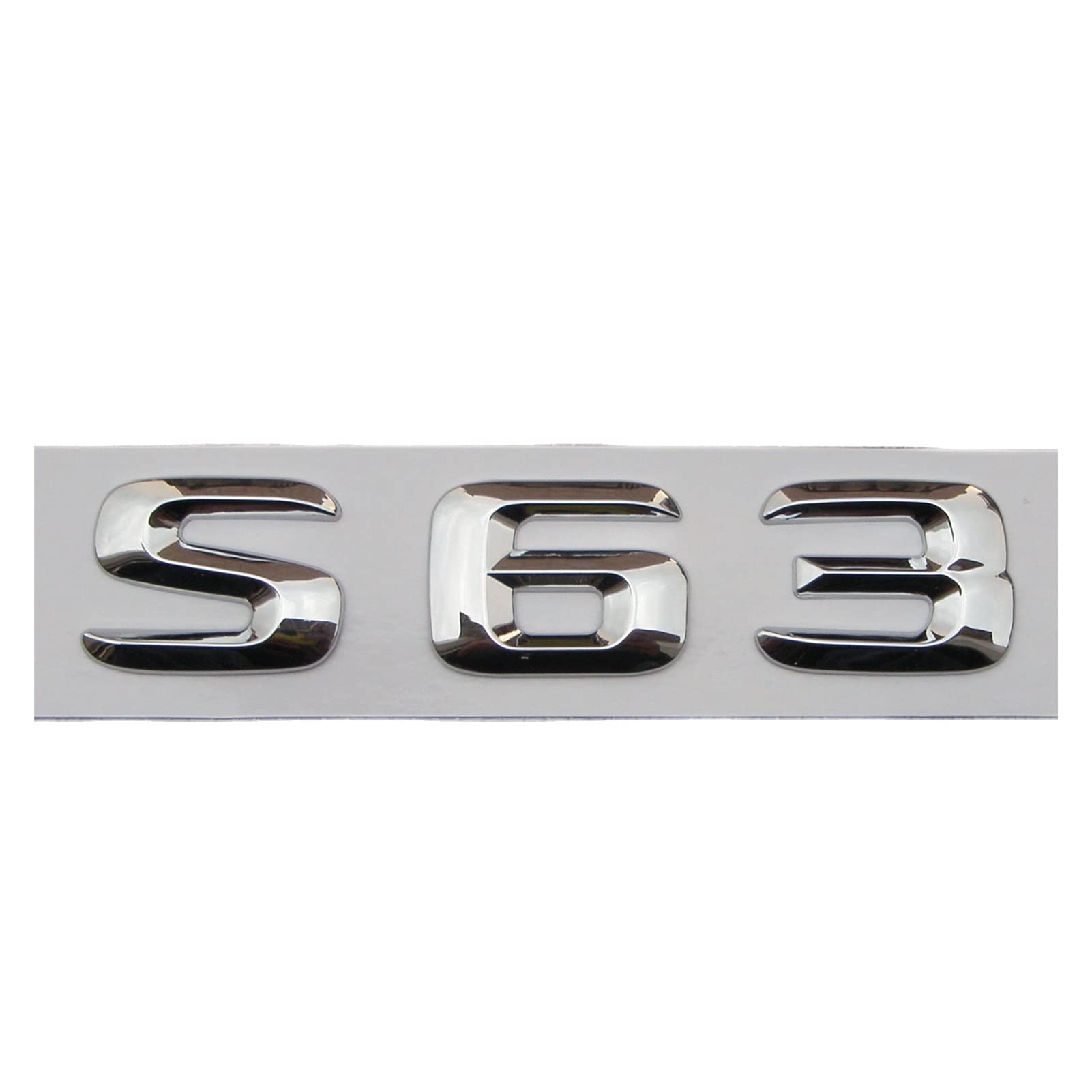 EGEWYVYBC Chrom 3D abs. Kunststoff-Kofferraum-Hinterbuchstaben Abzeichen Emblem Aufkleber Aufkleber Kompatibel for Mercedes Benz S Klasse S63 von EGEWYVYBC