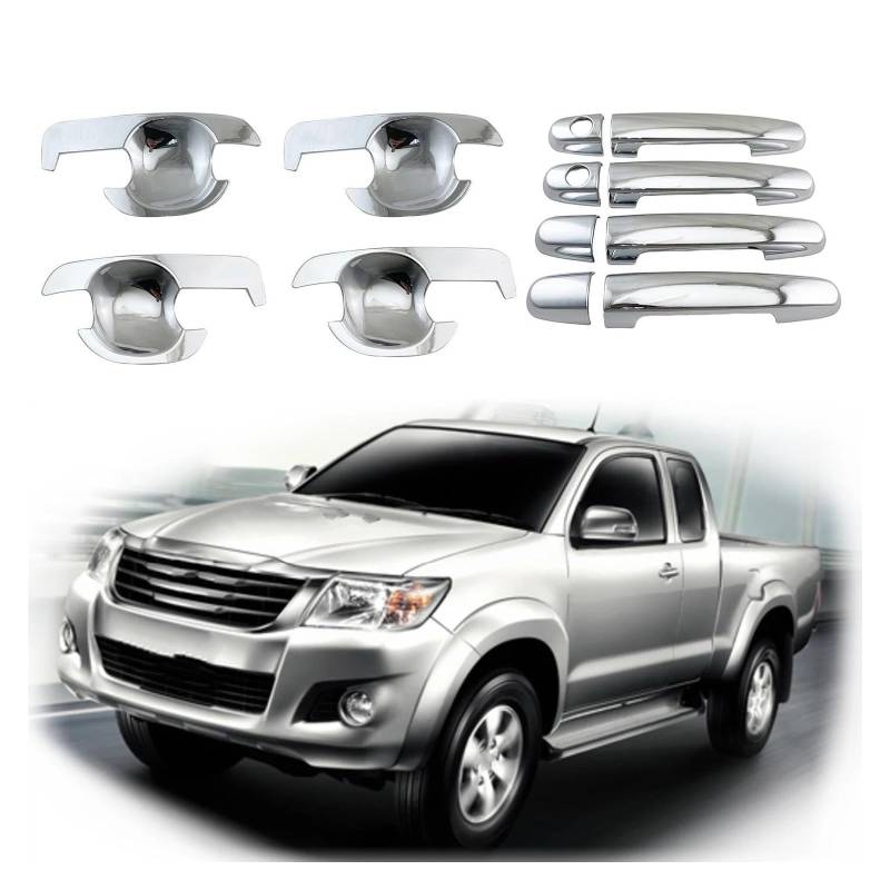 Autotürgriff Für Toyota Für Hilux Vigo 2005 2006 2007 2008 2009 2010 2011 2012 2013 2014 Türgriffschalenabdeckung Im Paste Stil Äußerer Türgriff(Schüsselgriff Stil 1) von EGGKNMLZVZ