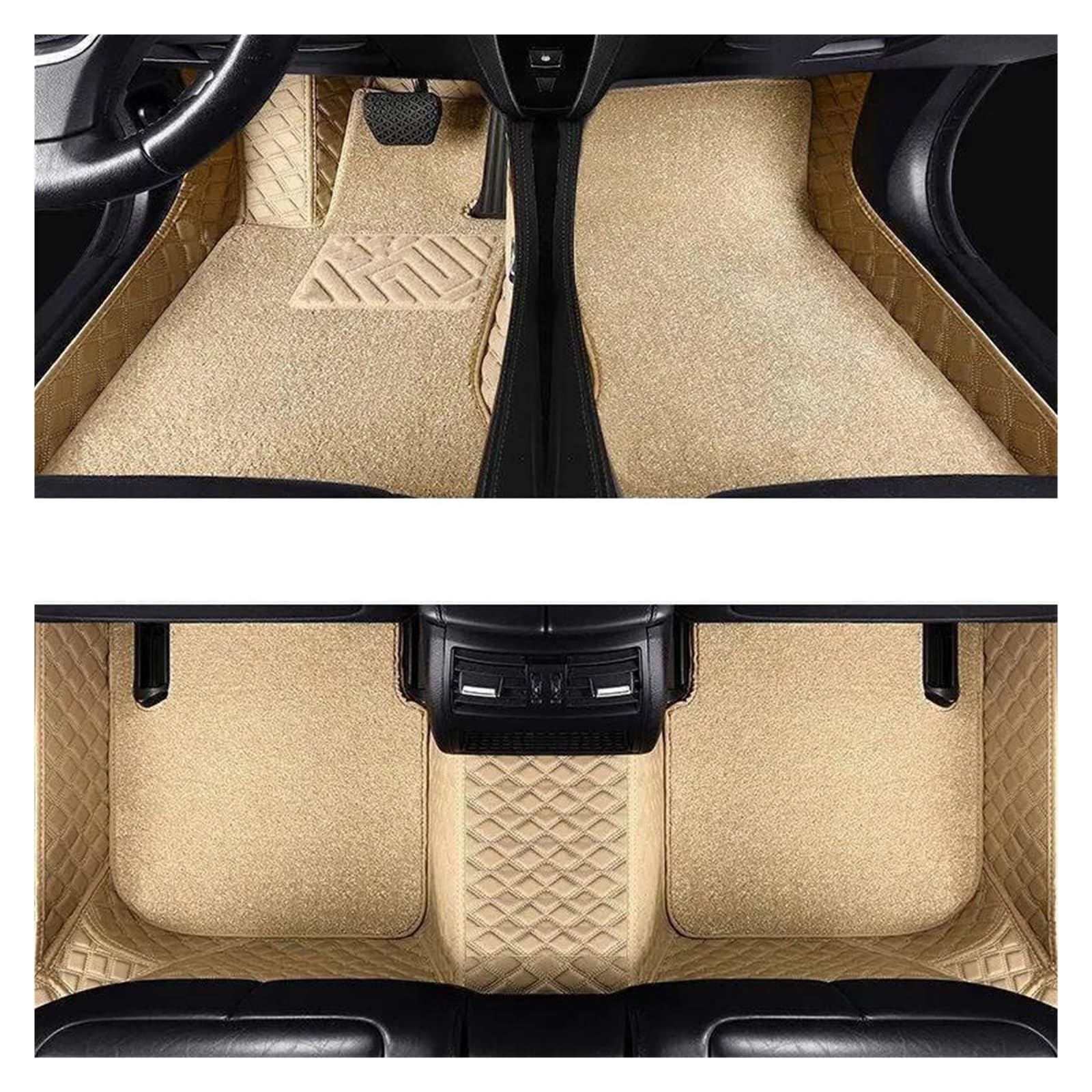 Teppich-Fußmatten Autofußmatten Für Mazda CX-30 CX30 CX 30 DM 2020 2021 2022 2023 Wasserdicht Strapazierfähig Teppichmatte Komplettes Set Autozubehör(Beige-1) von EGGKNMLZVZ