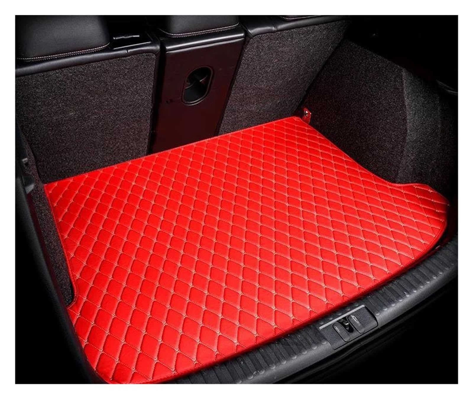 Teppich-Fußmatten Cargo Liner Kofferraumteppiche Wasserdicht 1 Set Kofferraummatte Für A8 A8L 2014 2015 2016 2017(Sigle Rot) von EGGKNMLZVZ