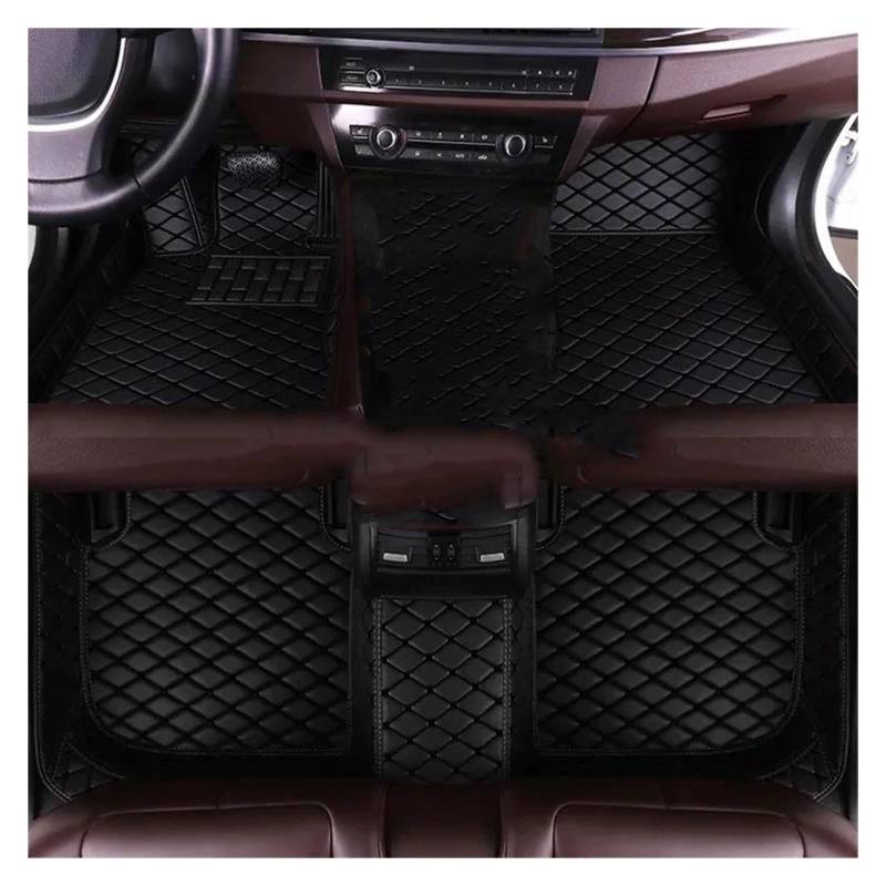 Teppich-Fußmatten Ersatz Autozubehör 1 Set Für Octavia A5 2007 2008 2009 2010 2011 2012-2013 Auto Fußmatte(Schwarze Schwarze Linie,Rechtslenker) von EGGKNMLZVZ