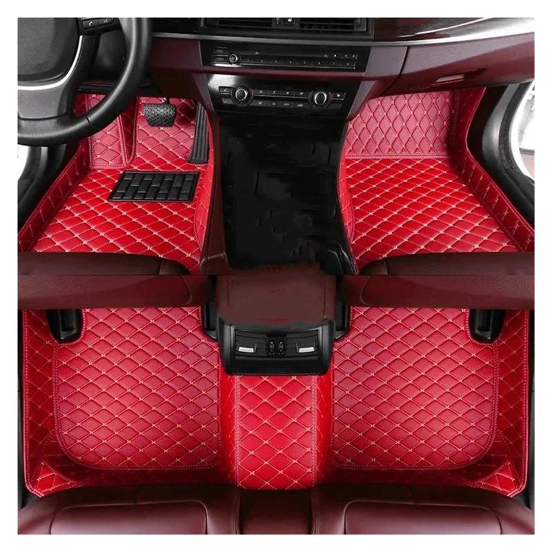 Teppich-Fußmatten Für Fabia 2007 2008 2009 2010 2011 2012 2013-2014 Ersatz Autozubehör 1 Set Auto Fußmatten Zubehör(Rot,Rechtslenker) von EGGKNMLZVZ