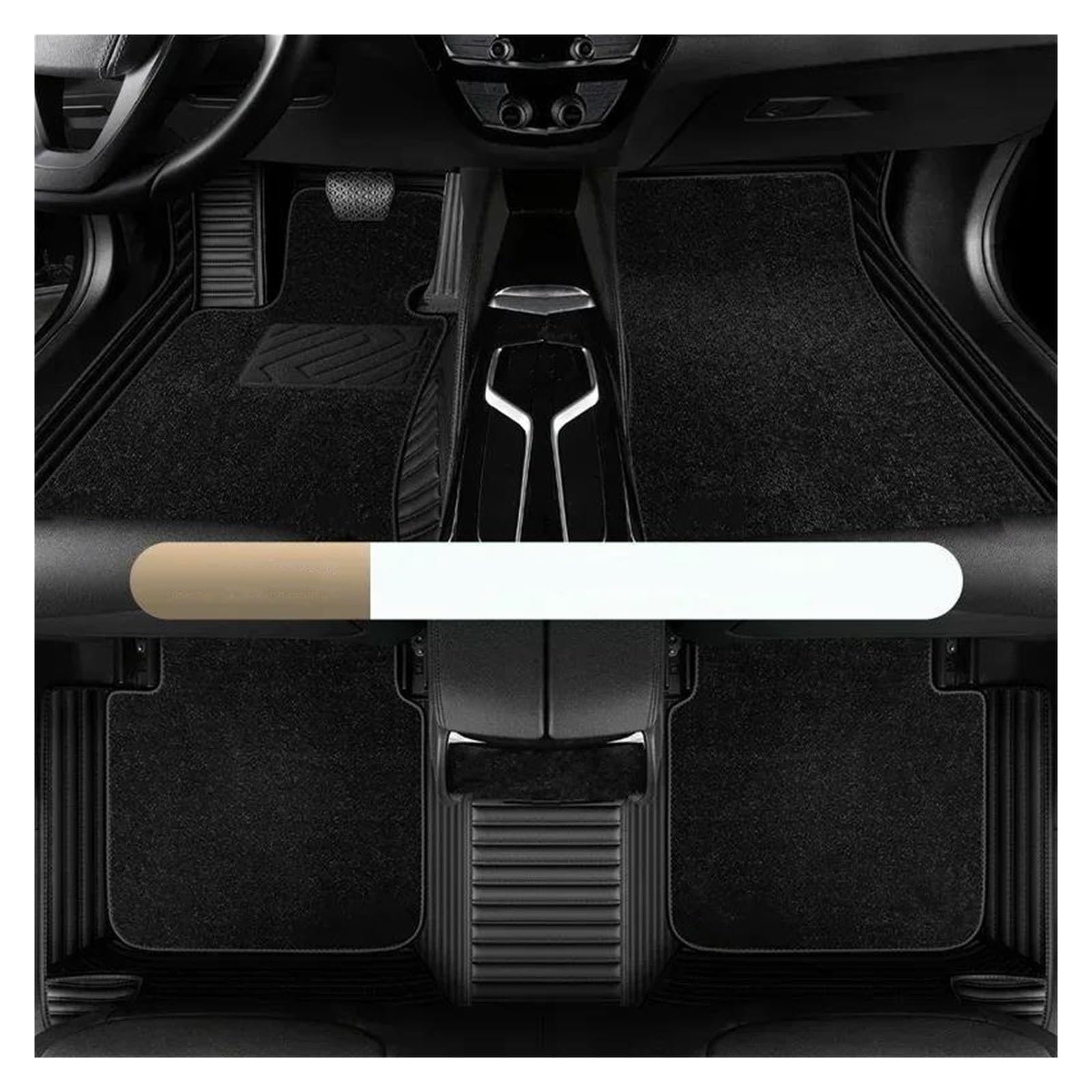 Teppich-Fußmatten Innenausstattung Auto Fußmatte Für Citroen C4 Für Aircross 2012 2013 2014 2015-2017(Schwarz) von EGGKNMLZVZ