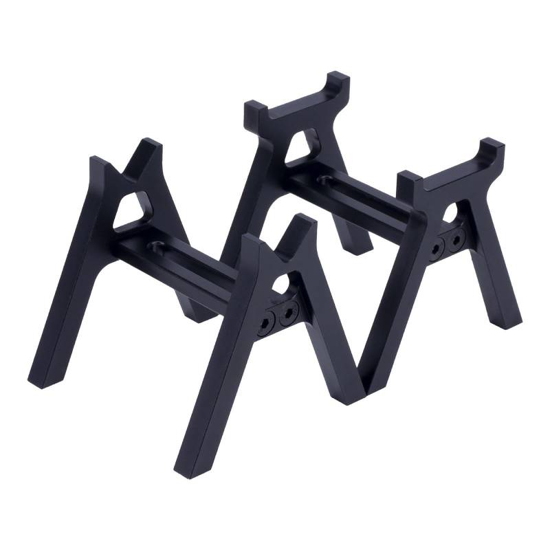 EHJRE 2X RC Car Work Stand Modellautohalter RC Car Upgrade Teil RC Display Support Station Aluminiumlegierung für 1/24, Schwarz von EHJRE