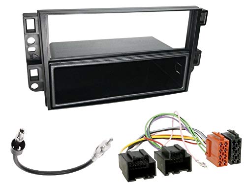 1 Din Radio Einbauset Blende Radioanschlusskabel Antennenadapter für Chevrolet Captiva (KALC) ab 2006 von EHO