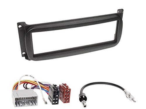 1 Din Radio Einbauset Blende Radioanschlusskabel Antennenadapter für Jeep Wrangler (TJ Facelift) 2004-2007 von EHO