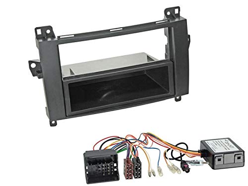 1 Din Radio Einbauset Blende Radioanschlusskabel Antennenadapter für Mercedes B Klasse W245 mit Audio 20 Canbus von EHO