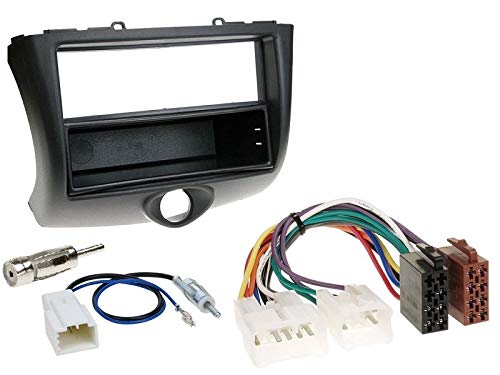 1 Din Radio Einbauset Blende Radioanschlusskabel Antennenadapter für Toyota Yaris Verso P2 Facelift 2003-2005 von EHO