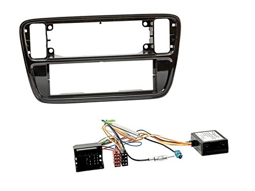 1 Din Radio Einbauset Blende Radioanschlusskabel Antennenadapter für VW Up (AA/AAN) ab 2011 mit Canbus von EHO