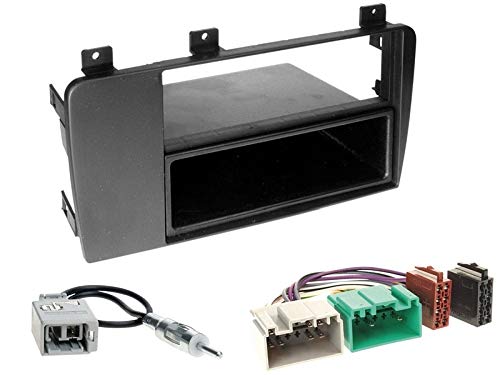 1 Din Radio Einbauset Blende Radioanschlusskabel Antennenadapter für Volvo XC 70 (B) 2004-2007 von EHO