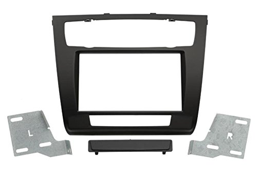 2 DIN Radioeinbauset Blende Radioanschlusskabel Antennenadapter Komplettset für BMW 1 E87 4/5 Türer 03/2007-06/2011 schwarz von EHO