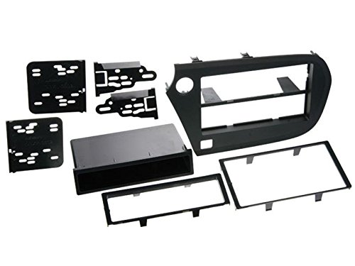 2 DIN Radioeinbauset Blende Radioanschlusskabel Antennenadapter Komplettset für Honda Insight ZE2 04/2009-11/2013 schwarz von EHO