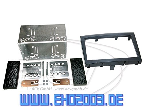 2 DIN Radioeinbauset Blende Radioanschlusskabel Antennenadapter Komplettset für Porsche Boxster 987 Facelift 2009-2012 schwarz von EHO