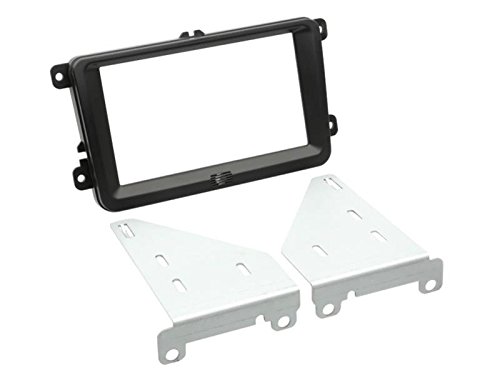 2 DIN Radioeinbauset Blende Radioanschlusskabel Antennenadapter Komplettset für VW Caddy 2K 2KN ab 2003 schwarz von EHO