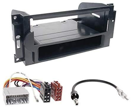 EHO 1 Din Radio Einbauset Blende Radioanschlusskabel Antennenadapter für Jeep Compass (PK) 2006-2010 von EHO